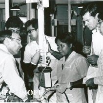 Dr. Fitzhugh Mullins, Dr James Harwood and Roxane Salgo with counterparts.